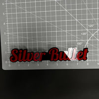 1PC Silver Bullet 3D Acrylic Badge - Car Truck Emblem Fender Sticker