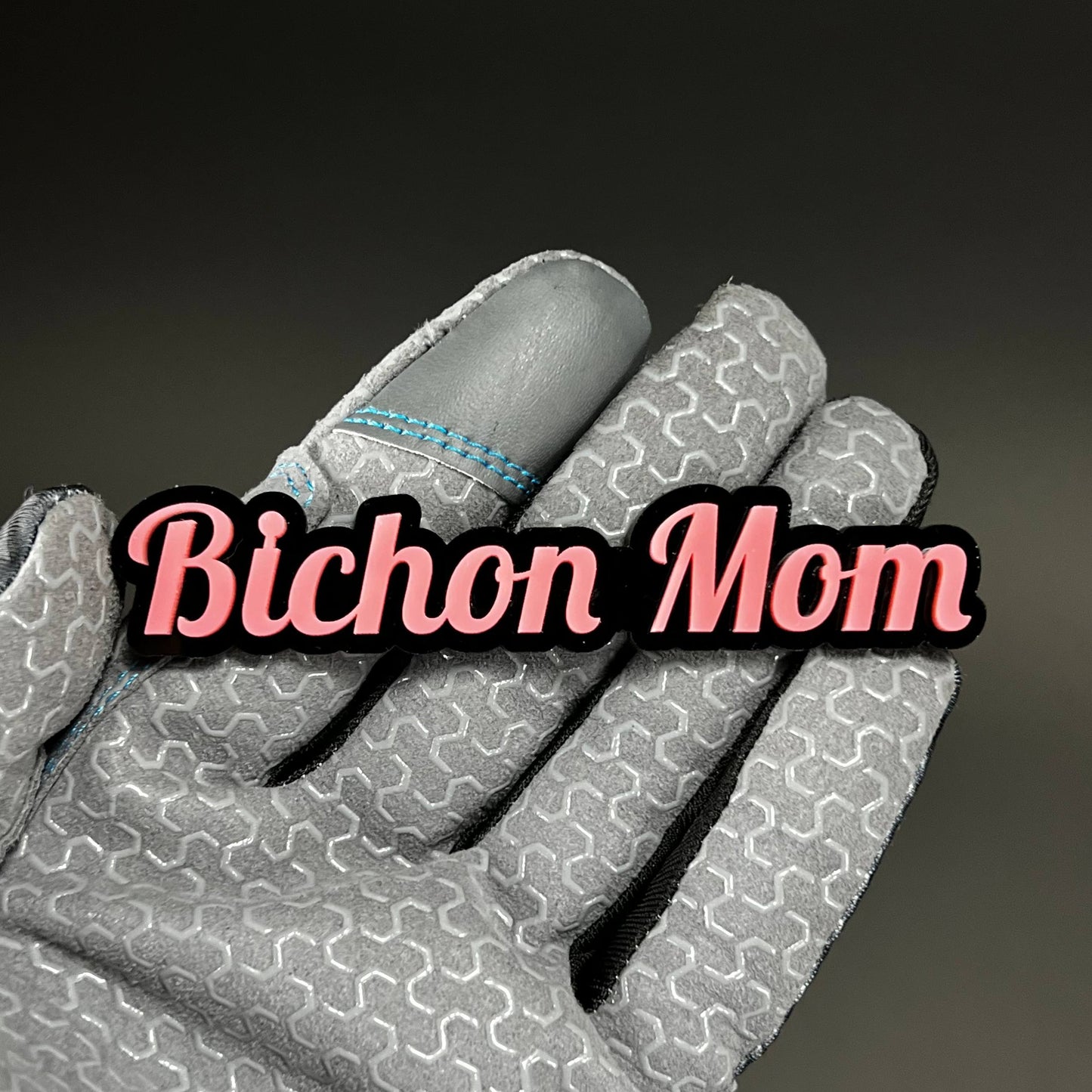 1PC Bichon Mom 3D Acrylic Badge - Car Truck Emblem Fender Tailgate Trunk Sticker