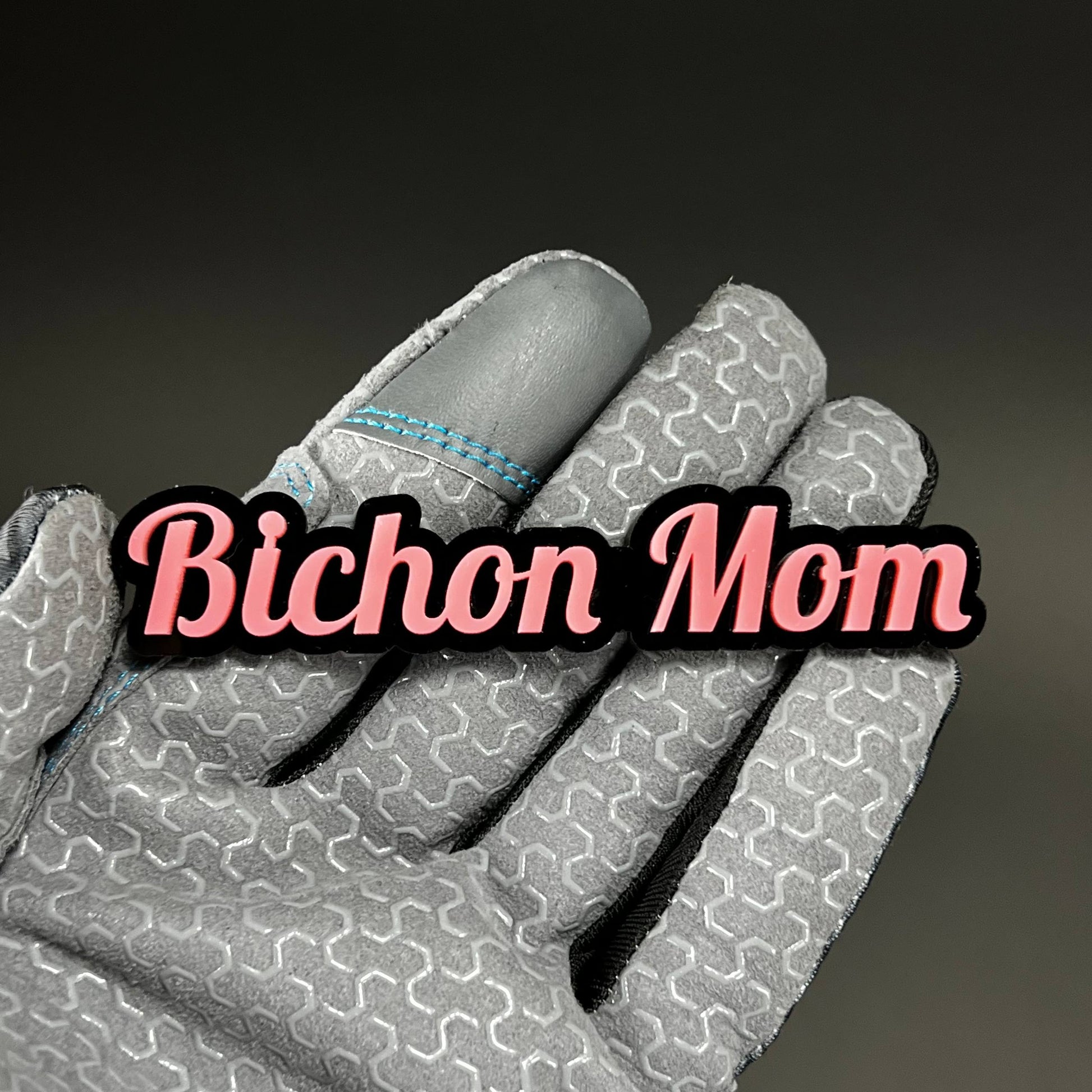 1PC Bichon Mom 3D Acrylic Badge - Car Truck Emblem Fender Tailgate Trunk Sticker