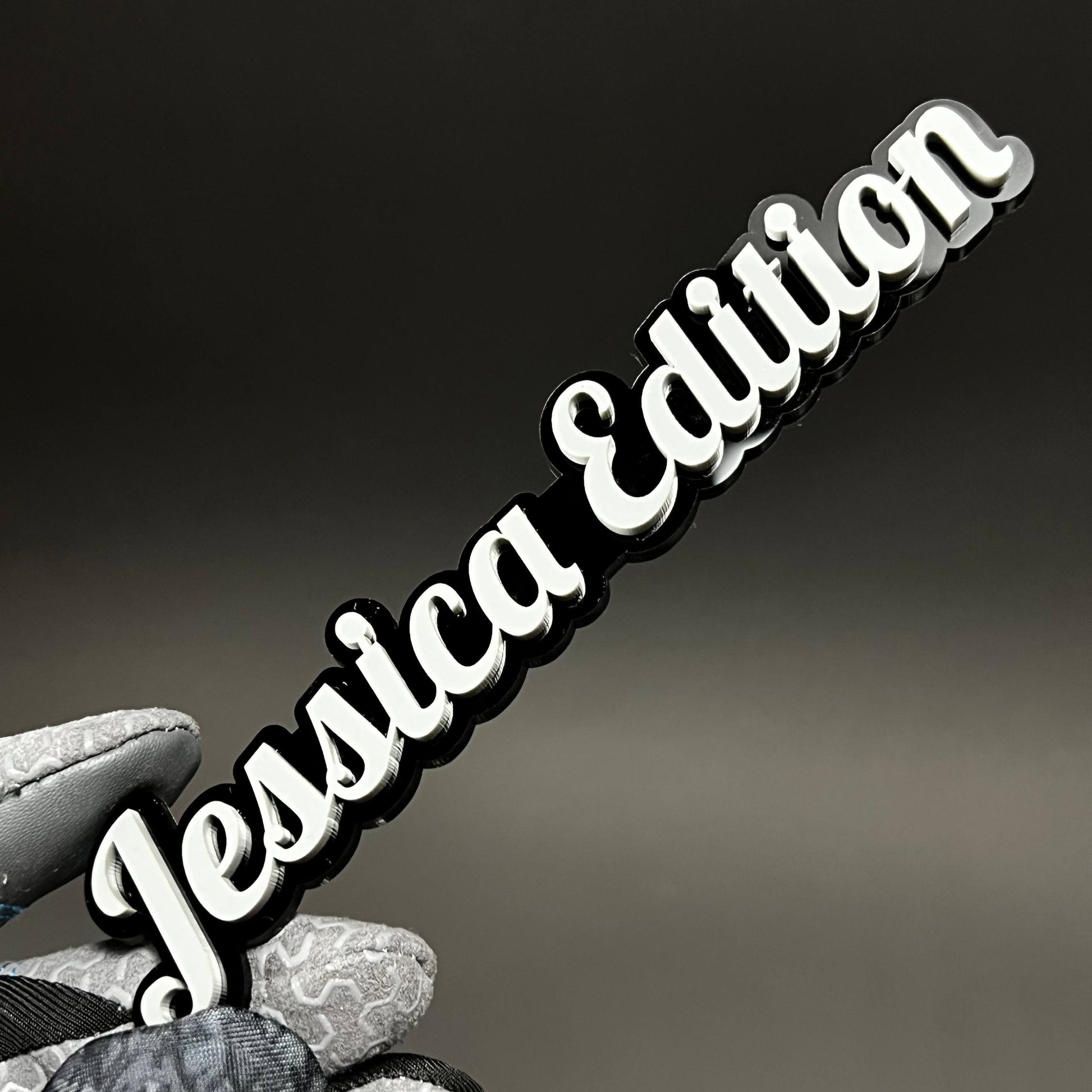 1PC Jessica Edition 3D Acrylic Badge - Car Truck Emblem Fender Sticker