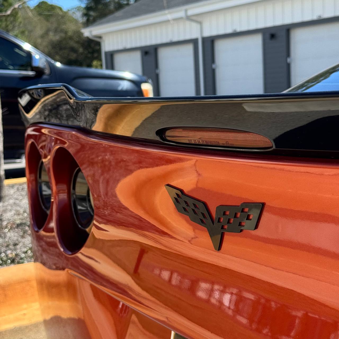 1PC Corvette Emblem 3D Acrylic Badge - Car Truck Emblem Fender Sticker