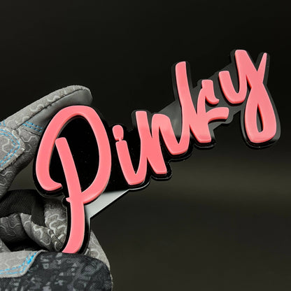 1PC Pinky 3D Acrylic Badge - Car Truck Emblem Fender Tailgate Trunk Sticker