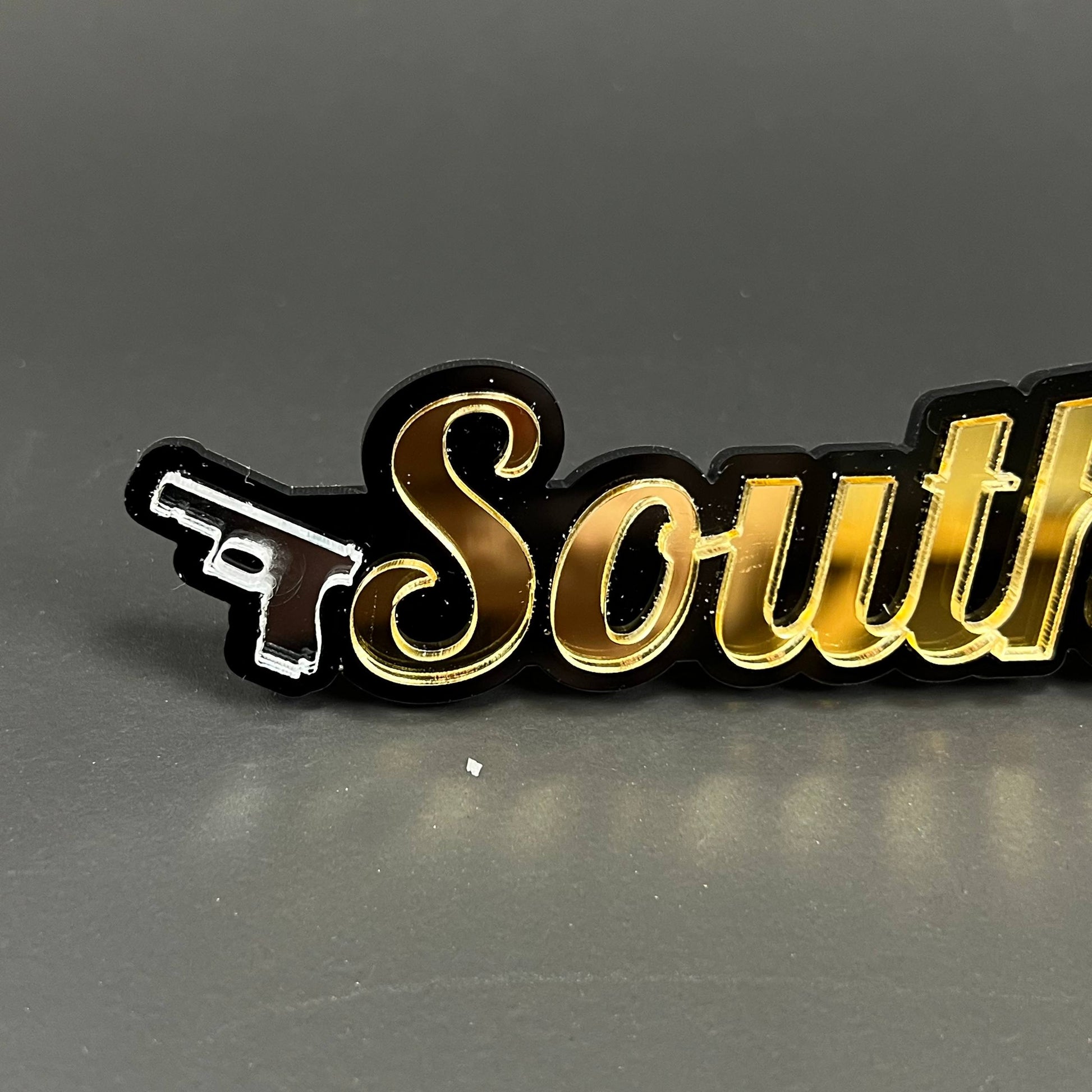 1PC Southern Custom 3D Acrylic Badge - Car Truck Emblem Fender Tailgate Trunk Sticker