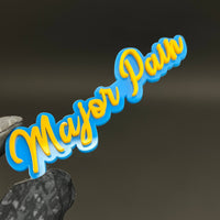 1PC Major Pain 3D Acrylic Badge - Car Truck Emblem Fender Tailgate Trunk Sticker