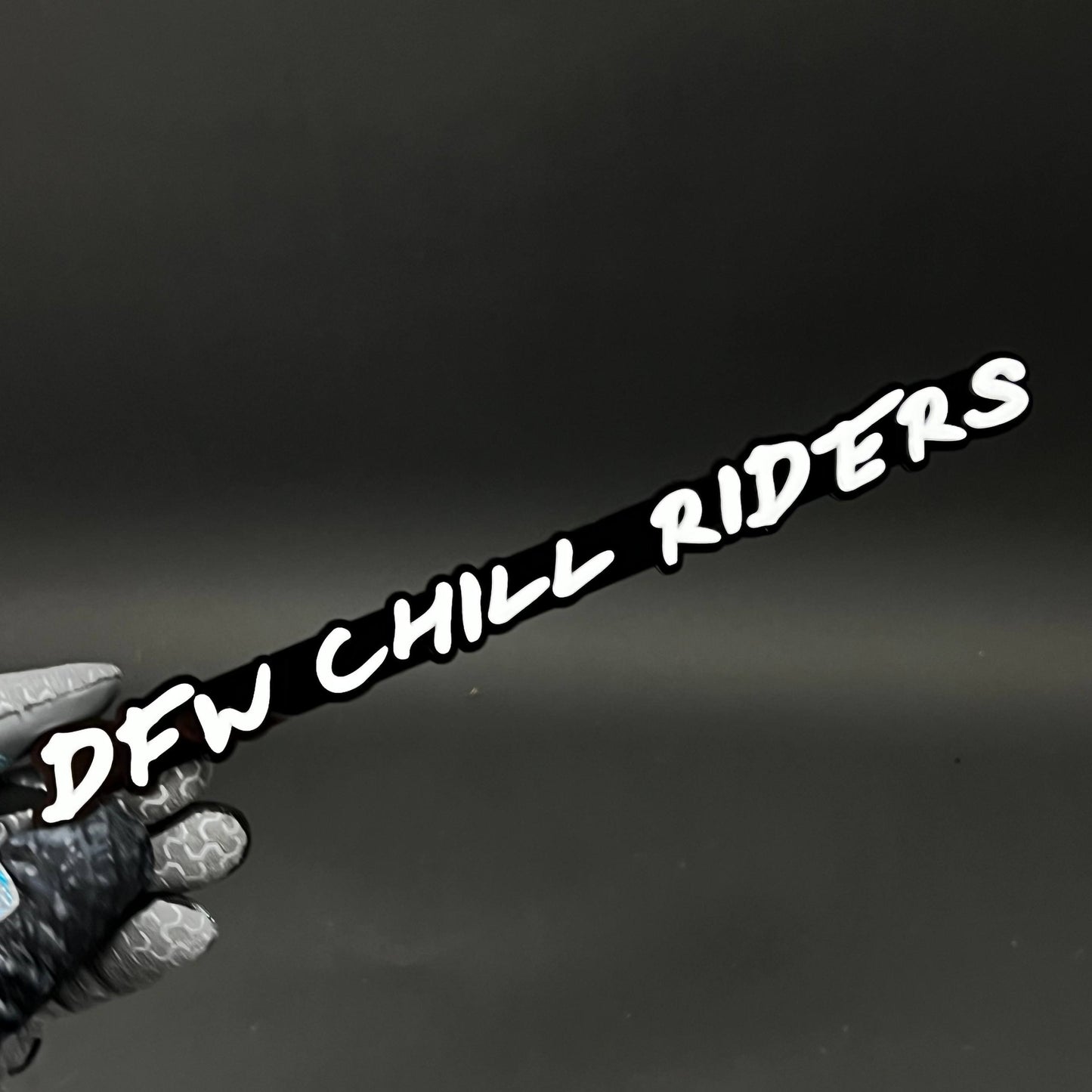 1PC DFW CHILL RIDERS 3D Acrylic Badge - Car Truck Emblem Fender Sticker