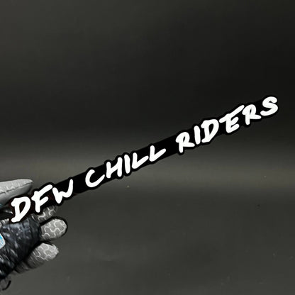 1PC DFW CHILL RIDERS 3D Acrylic Badge - Car Truck Emblem Fender Sticker