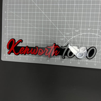 1PC Kenworth T680 3D Acrylic Badge - Car Truck Emblem Fender Sticker