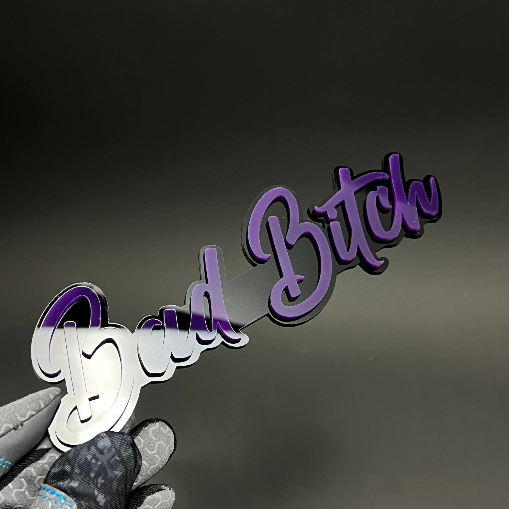 1PC Bad Bitch 3D Acrylic Badge - Car Truck Emblem Fender Tailgate Trunk Sticker
