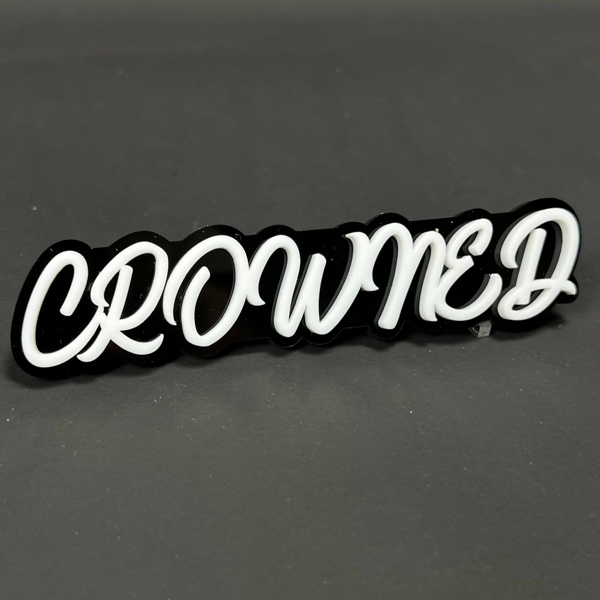 1PC CROWNED 3D Acrylic Badge - Car Truck Emblem Fender Tailgate Trunk Sticker