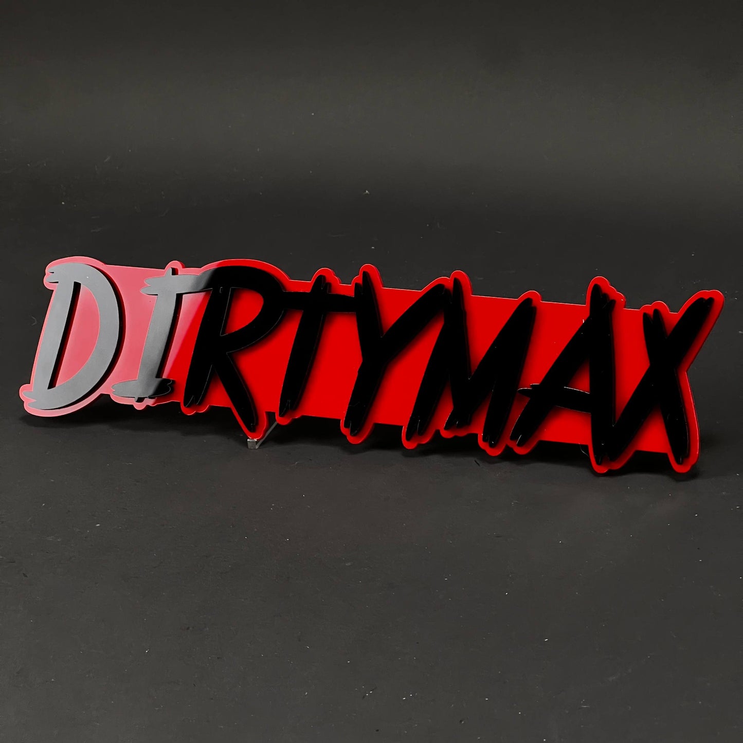 1PC DIRTYMAX 3D Acrylic Badge - Car Truck Emblem Fender Tailgate Trunk Sticker