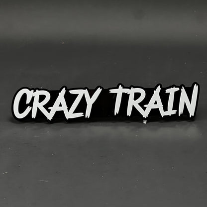 1PC Crazy Train 3D Acrylic Badge - Car Truck Emblem Fender Sticker