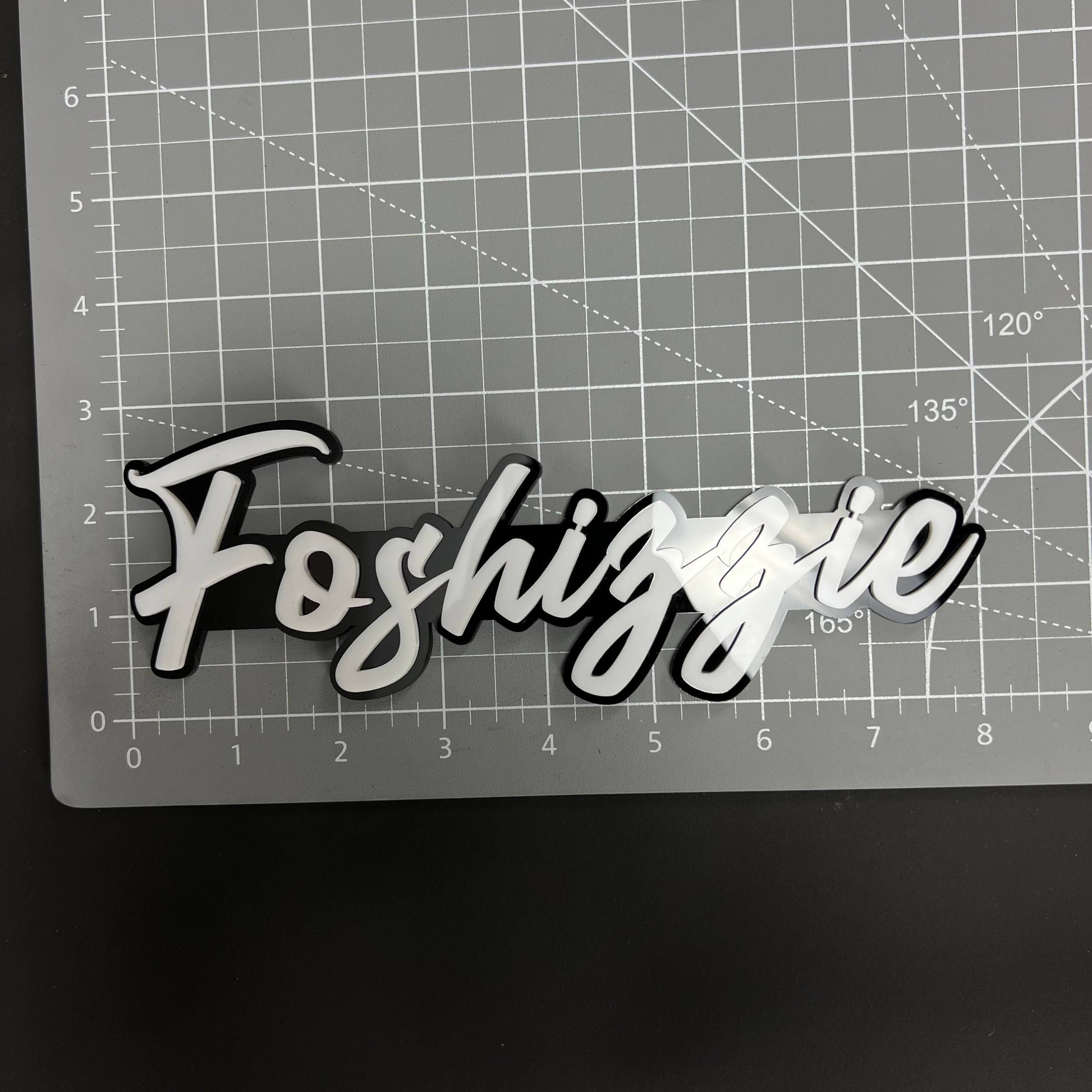 1PC Foshizzie 3D Acrylic Badge - Car Truck Emblem Fender Tailgate Trunk Sticker