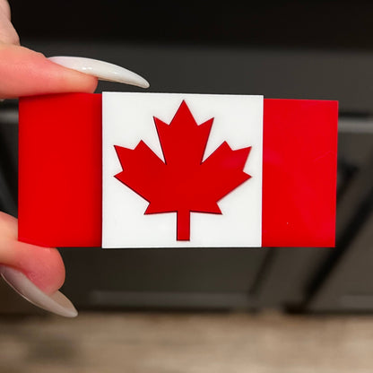 1PC Canada Flag 3D Acrylic Badge - Car Truck Emblem Fender Sticker