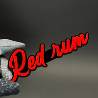 1PC Red rum 3D Acrylic Badge - Car Truck Emblem Fender Tailgate Trunk Sticker