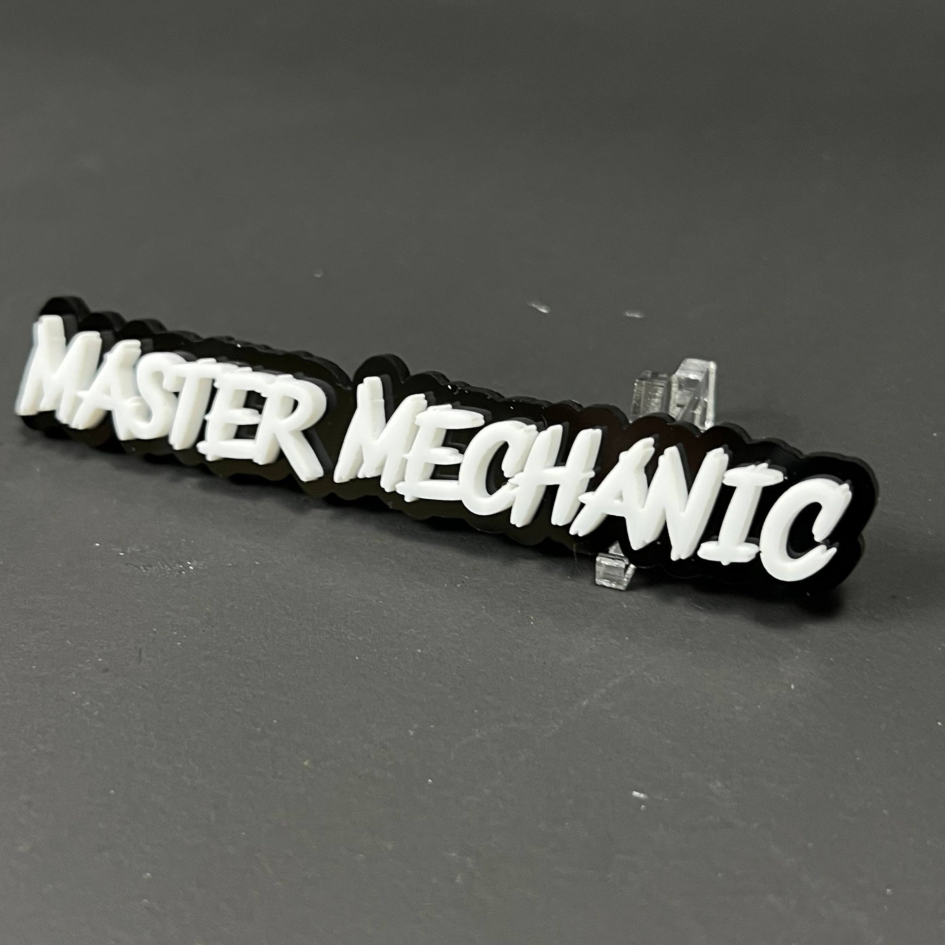 1PC MASTER MECHANIC 3D Acrylic Badge - Car Truck Emblem Fender Sticker