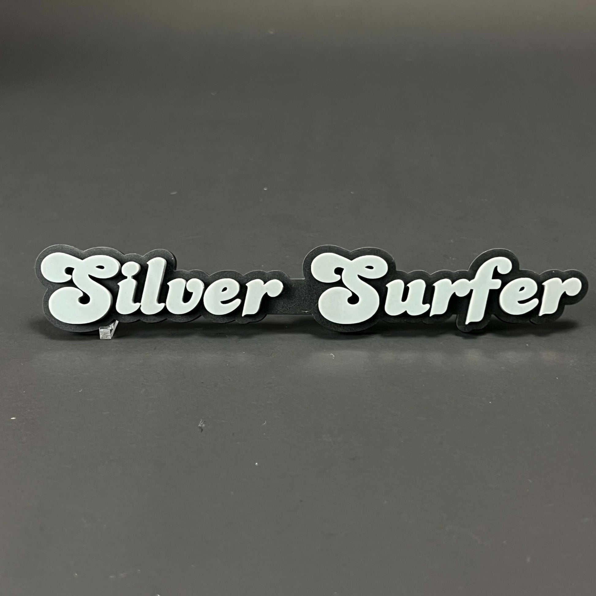 1PC Silver Surfer 3D Acrylic Badge - Car Truck Emblem Fender Sticker