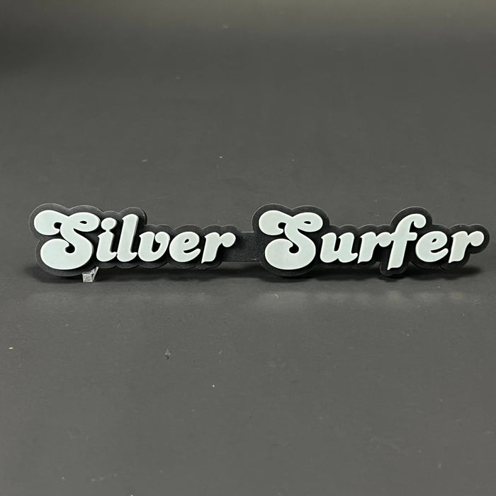 1PC Silver Surfer 3D Acrylic Badge - Car Truck Emblem Fender Sticker
