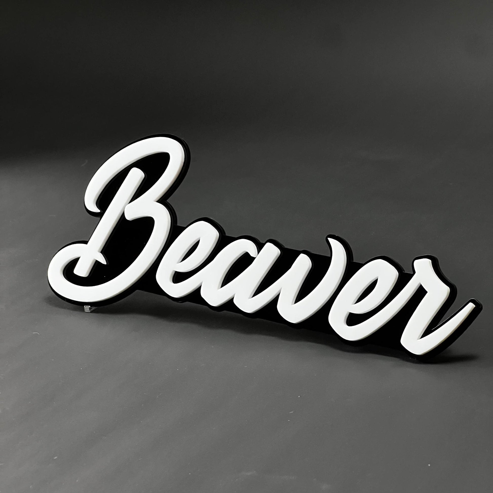 1PC Beaver 3D Acrylic Badge - Car Truck Emblem Fender Tailgate Trunk Sticker