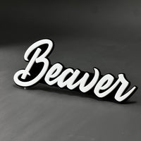 1PC Beaver 3D Acrylic Badge - Car Truck Emblem Fender Tailgate Trunk Sticker