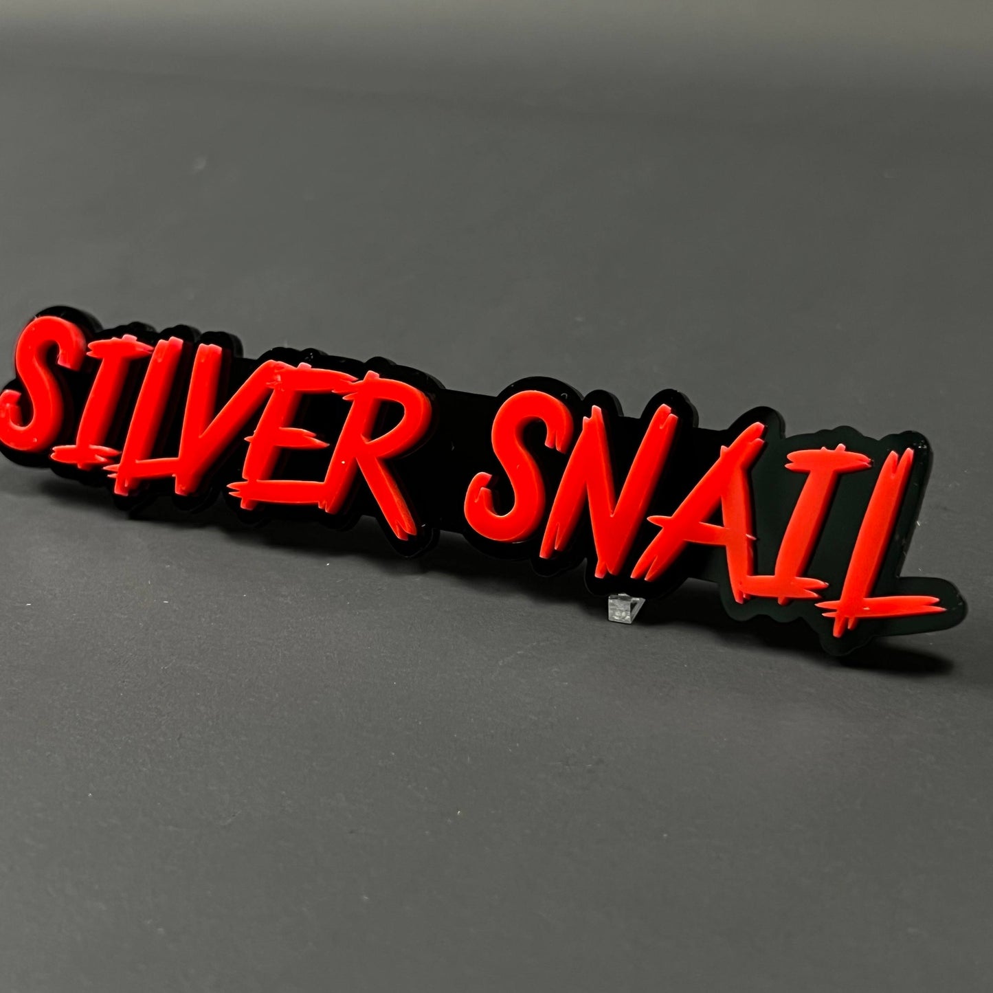 1PC SILVER SNAIL 3D Acrylic Badge - Car Truck Emblem Fender Sticker