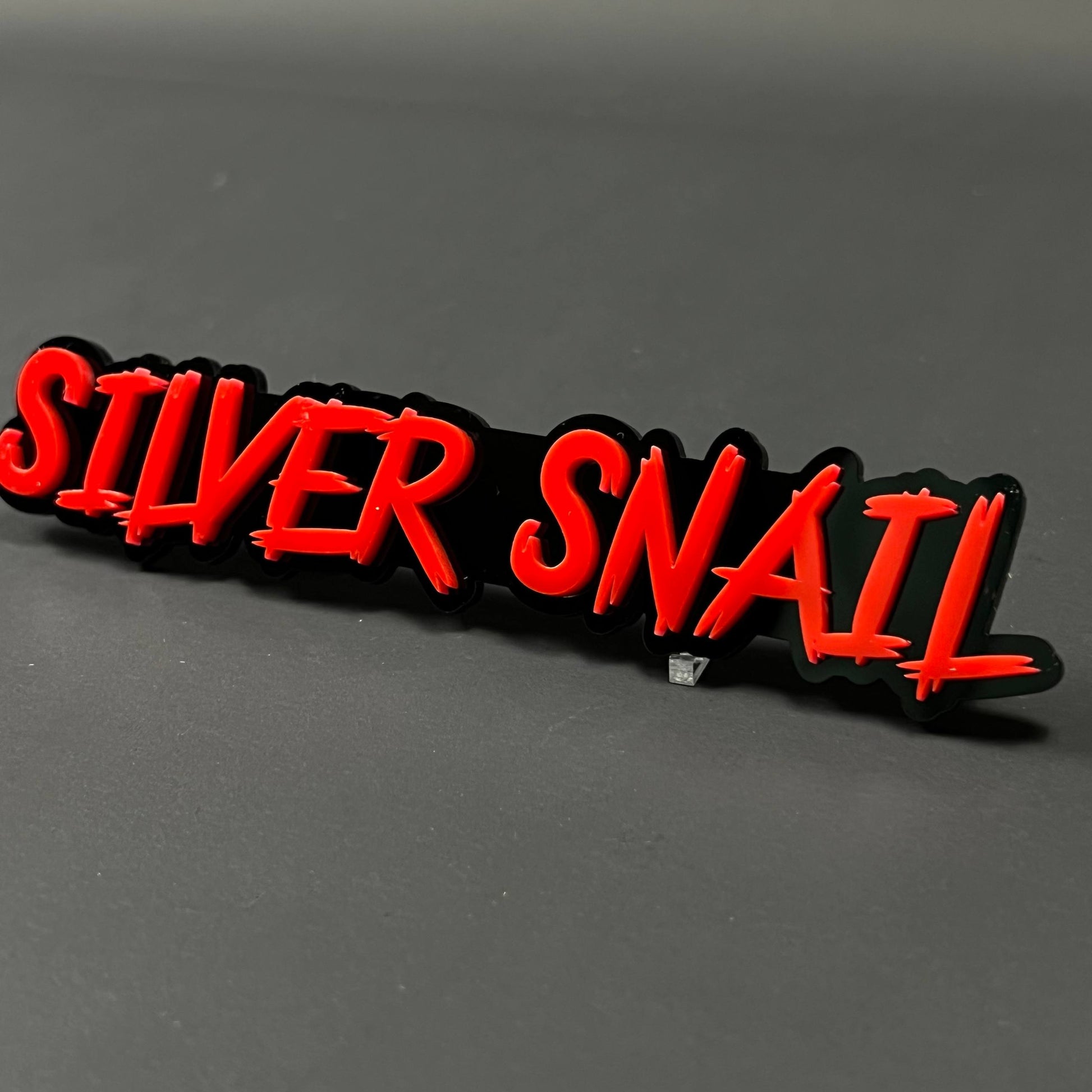 1PC SILVER SNAIL 3D Acrylic Badge - Car Truck Emblem Fender Sticker