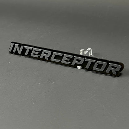 1PC INTERCEPTOR 3D Acrylic Badge - Car Truck Emblem Fender Sticker
