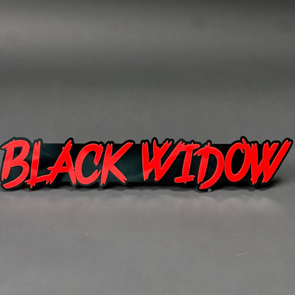 1PC Black Widow 3D Acrylic Badge - Car Truck Emblem Fender Sticker