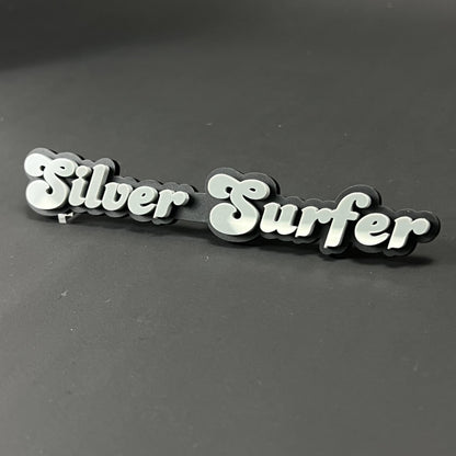 1PC Silver Surfer 3D Acrylic Badge - Car Truck Emblem Fender Sticker