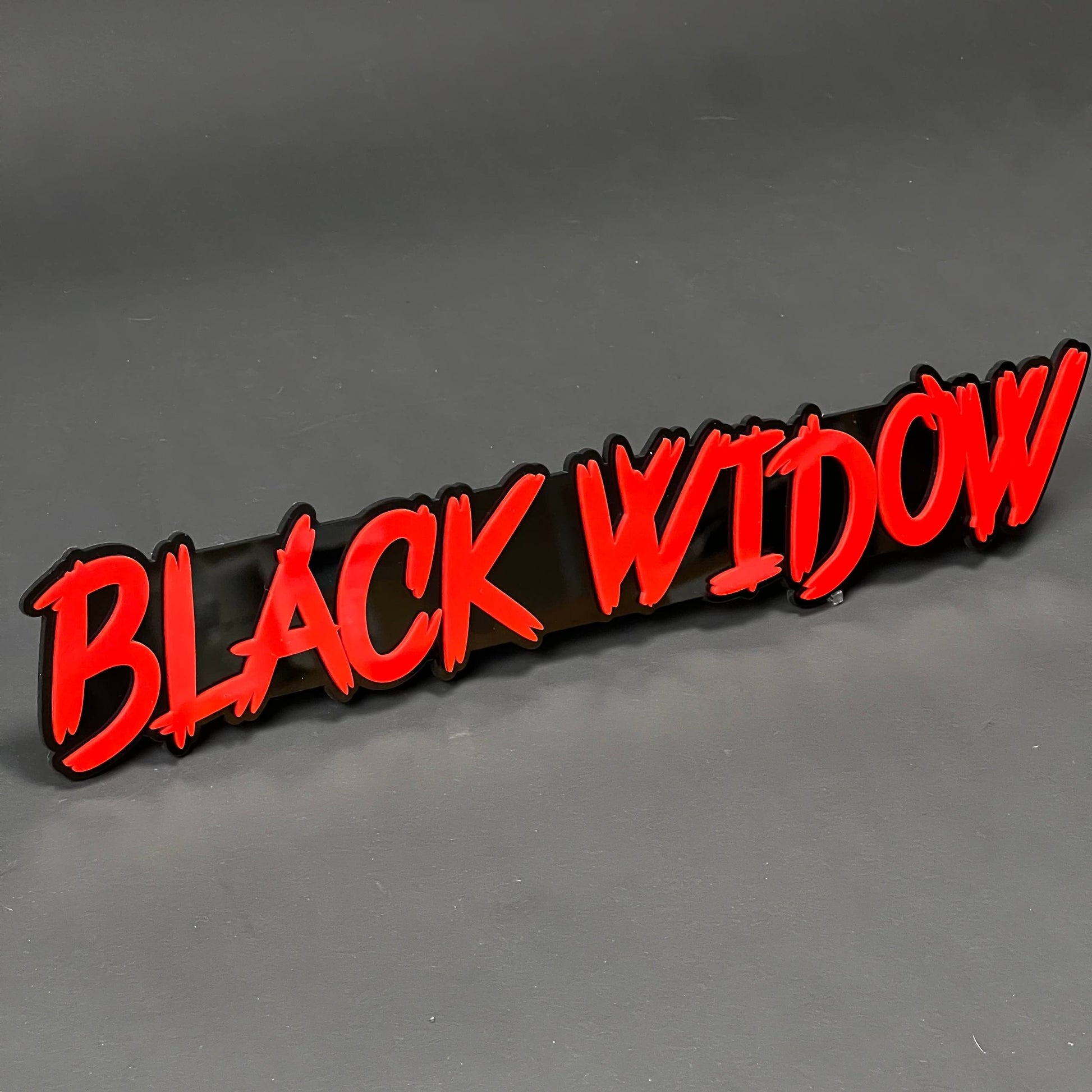 1PC Black Widow 3D Acrylic Badge - Car Truck Emblem Fender Sticker