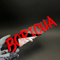 1PC BORICUA 3D Acrylic Badge - Car Truck Emblem Fender Tailgate Trunk Sticker
