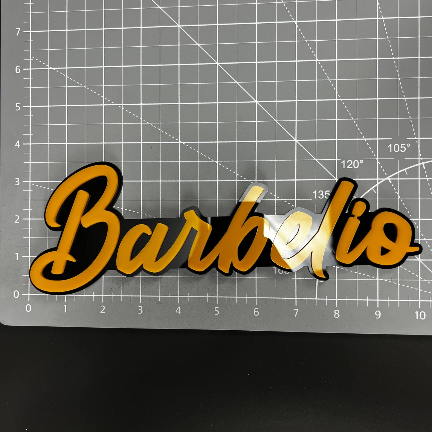 1PC Barbelio 3D Acrylic Badge - Car Truck Emblem Fender Tailgate Trunk Sticker