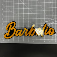 1PC Barbelio 3D Acrylic Badge - Car Truck Emblem Fender Tailgate Trunk Sticker
