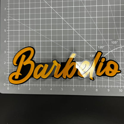 1PC Barbelio 3D Acrylic Badge - Car Truck Emblem Fender Tailgate Trunk Sticker