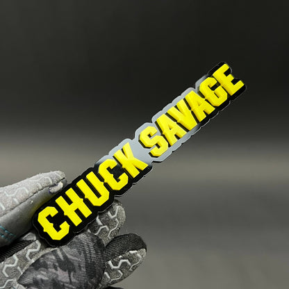 1PC CHUCK SAVAGE 3D Acrylic Badge - Car Truck Emblem Fender Sticker