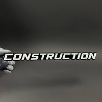 1PC CONSTRUCTION 3D Acrylic Badge - Car Truck Emblem Fender Sticker