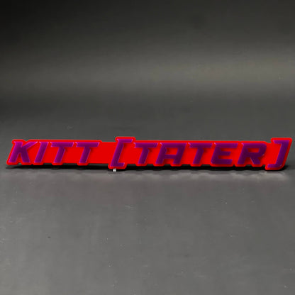 1PC KITT [TATER] 3D Acrylic Badge - Car Truck Emblem Fender Sticker