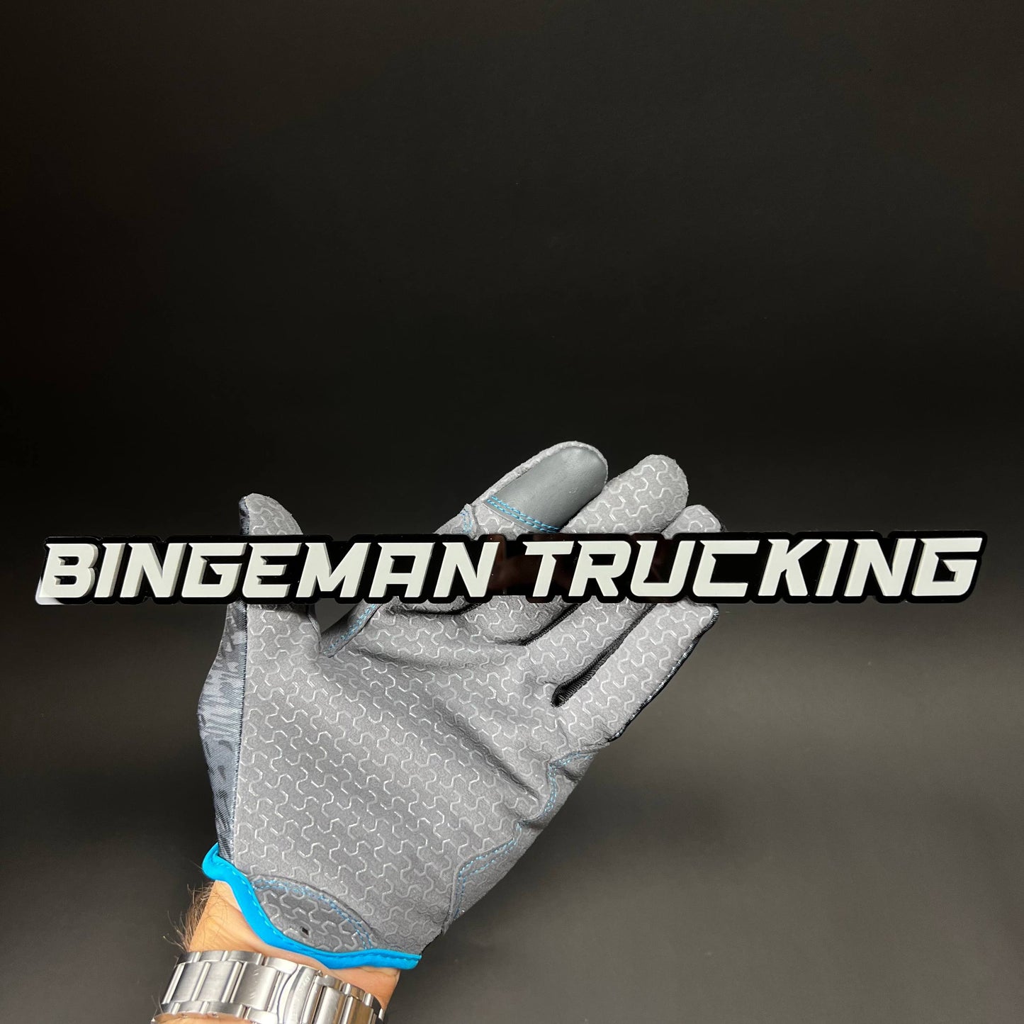 1PC BINGEMAN TRUCKING 3D Acrylic Badge - Car Truck Emblem Fender Sticker