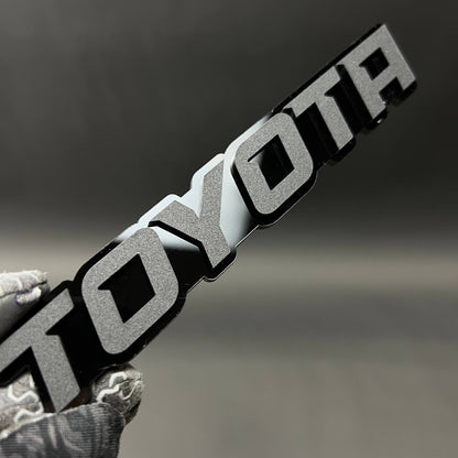 1PC TOYOTA (Black) 3D Acrylic Badge - Car Truck Emblem Fender Sticker
