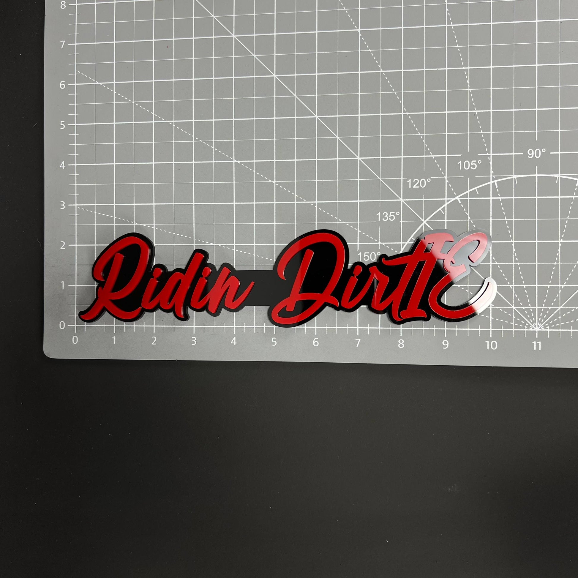 1PC Ridin DirtE 3D Acrylic Badge - Car Truck Emblem Fender Sticker