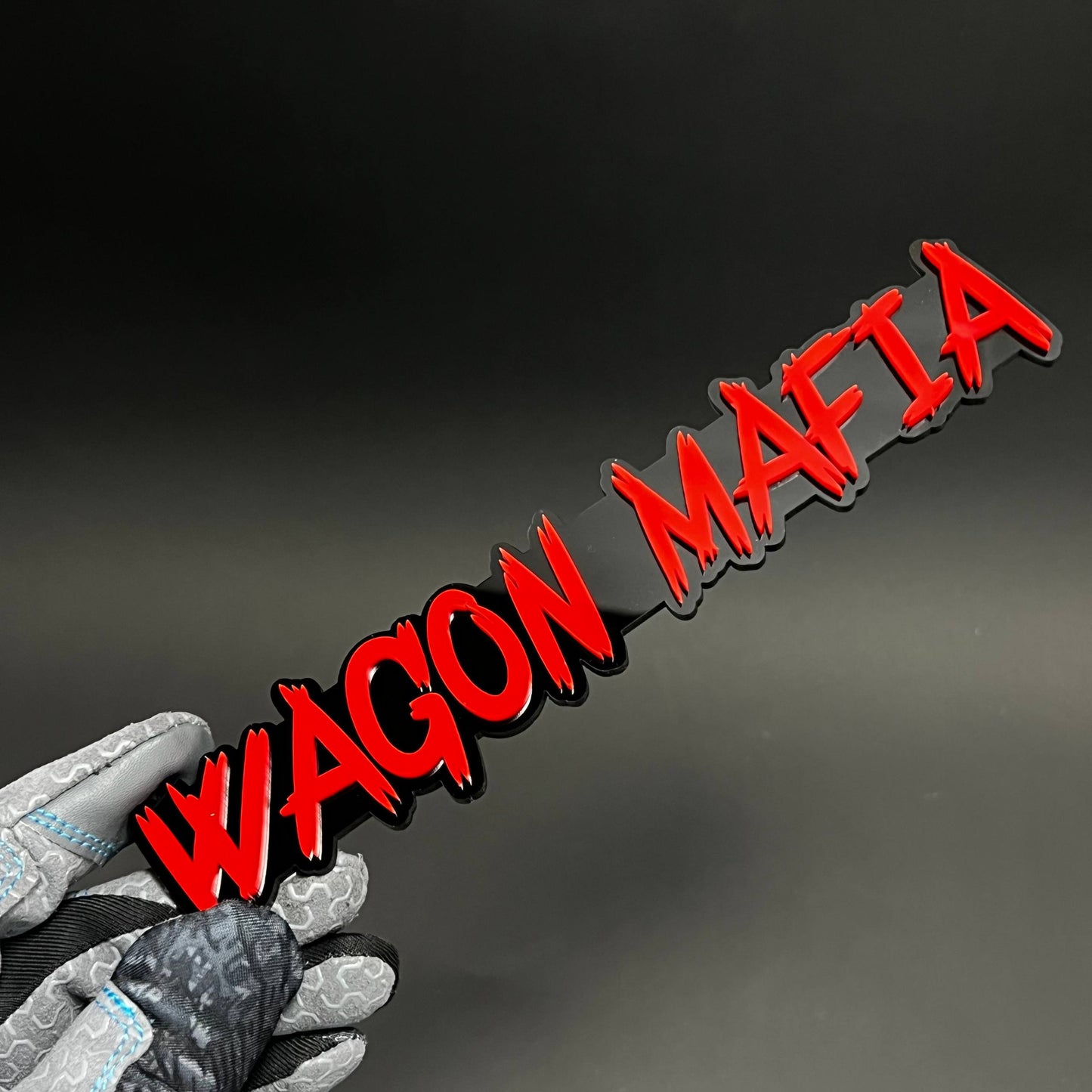 1PC WAGON MAFIA 3D Acrylic Badge - Car Truck Emblem Fender Sticker
