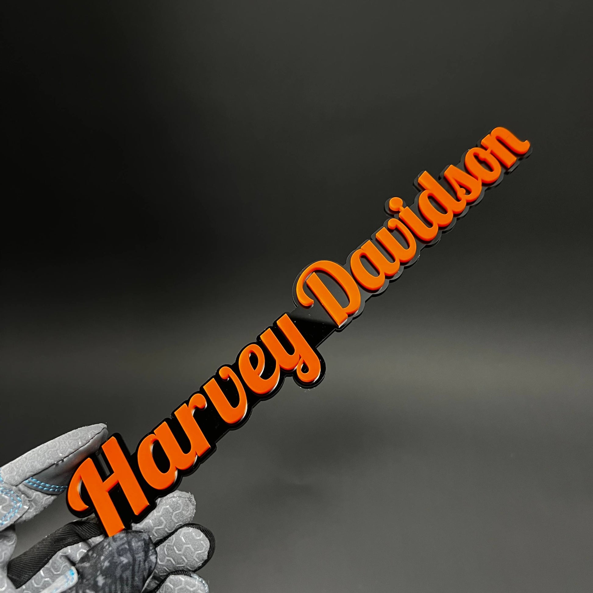 1PC Harvey Davidson 3D Acrylic Badge - Car Truck Emblem Fender Sticker