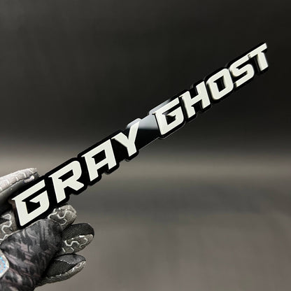 1PC GRAY GHOST 3D Acrylic Badge - Car Truck Emblem Fender Tailgate Trunk Sticker