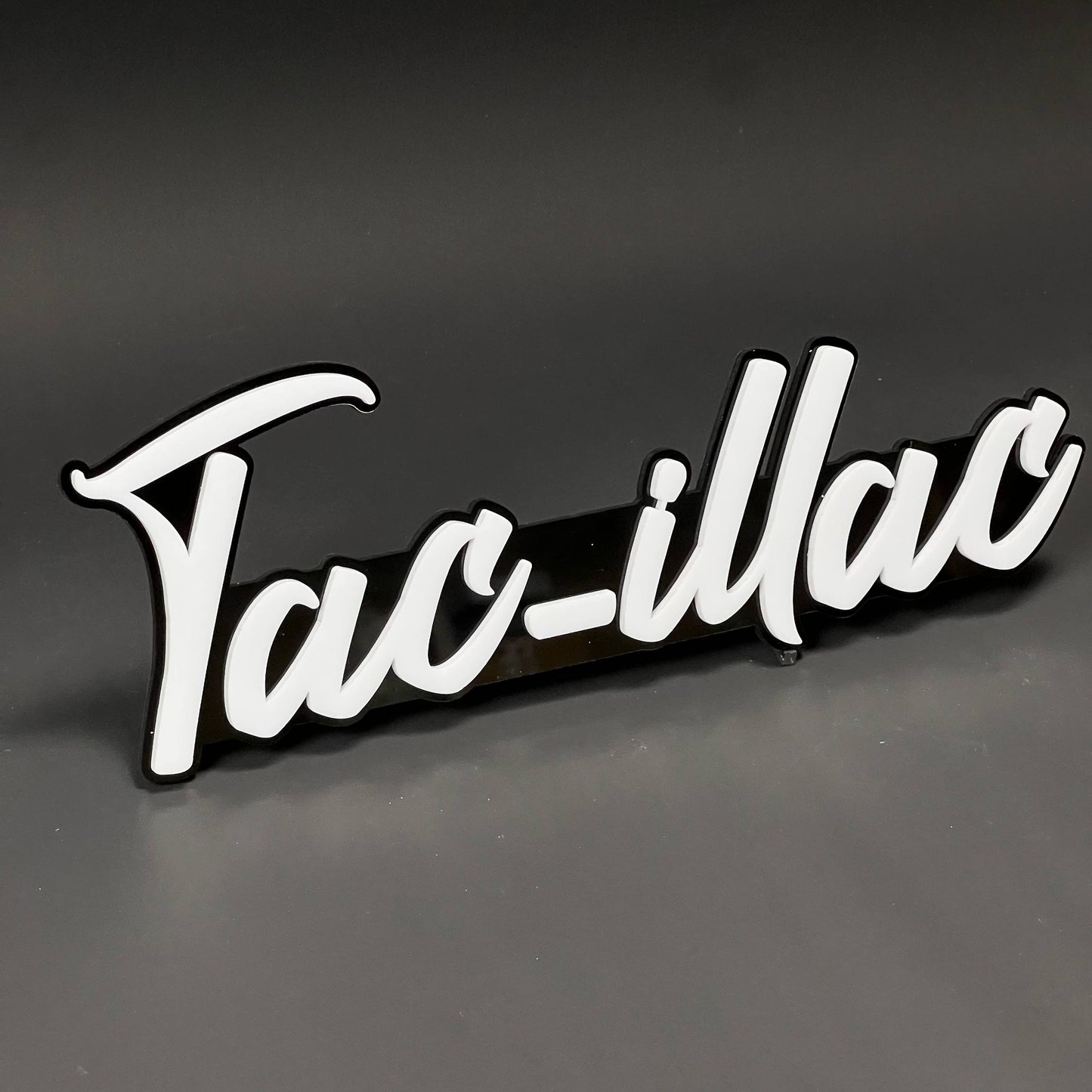 1PC Tac-illac 3D Acrylic Badge - Car Truck Emblem Fender Tailgate Trunk Sticker