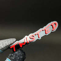 1PC TWISTED 3D Acrylic Badge - Car Truck Emblem Fender Tailgate Trunk Sticker
