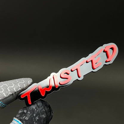 1PC TWISTED 3D Acrylic Badge - Car Truck Emblem Fender Tailgate Trunk Sticker