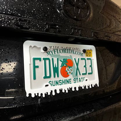 1PC License Plate Frame 3D Acrylic Badge - Car Truck Emblem Fender Sticker