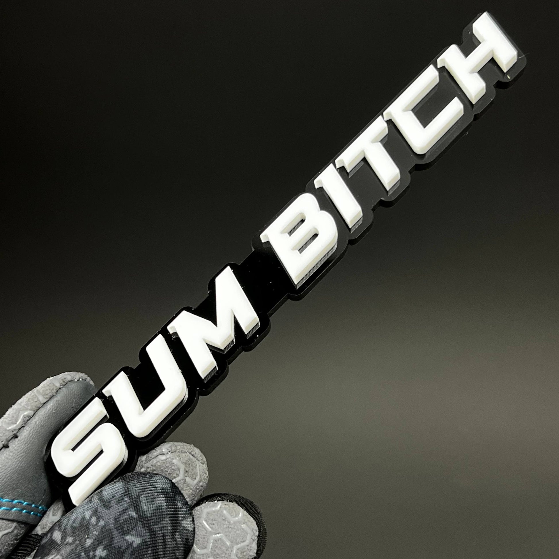 1PC SUM BITCH 3D Acrylic Badge - Car Truck Emblem Fender Tailgate Trunk Sticker