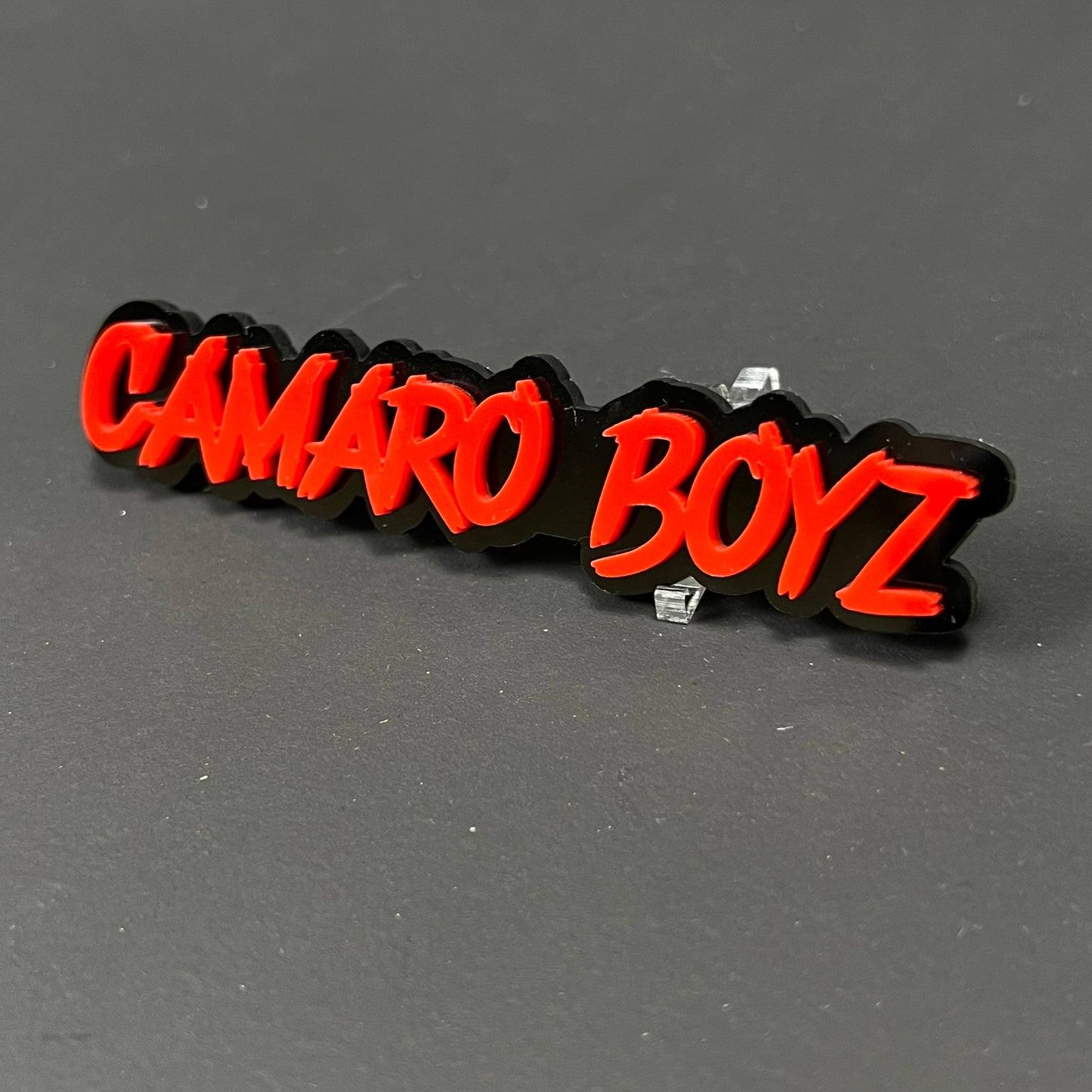 1PC CAMARO BOYZ 3D Acrylic Badge - Car Truck Emblem Fender Sticker