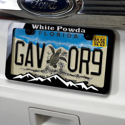 1PC White Powda 3D Acrylic Badge - Car Truck Emblem Fender Sticker