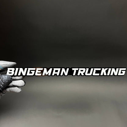 1PC BINGEMAN TRUCKING 3D Acrylic Badge - Car Truck Emblem Fender Sticker